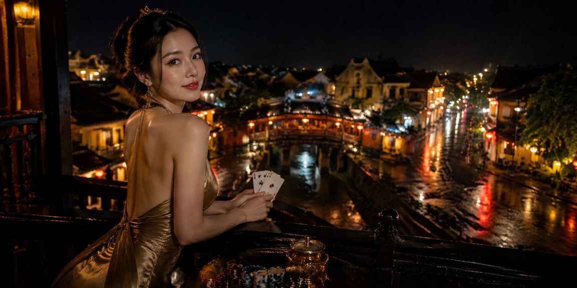 Không khí chợ đêm Hội An – người chơi thư giãn với trò chơi bài trực tuyến trên điện thoại